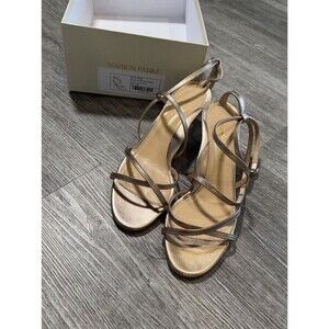 Marion Parke Women's Metallic Napa Raina Kitten Heel Strappy Rose Gold Size EU38